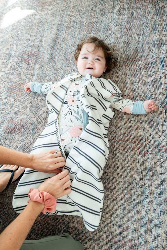 White and Black Stripes Sleep Everywhere Sack